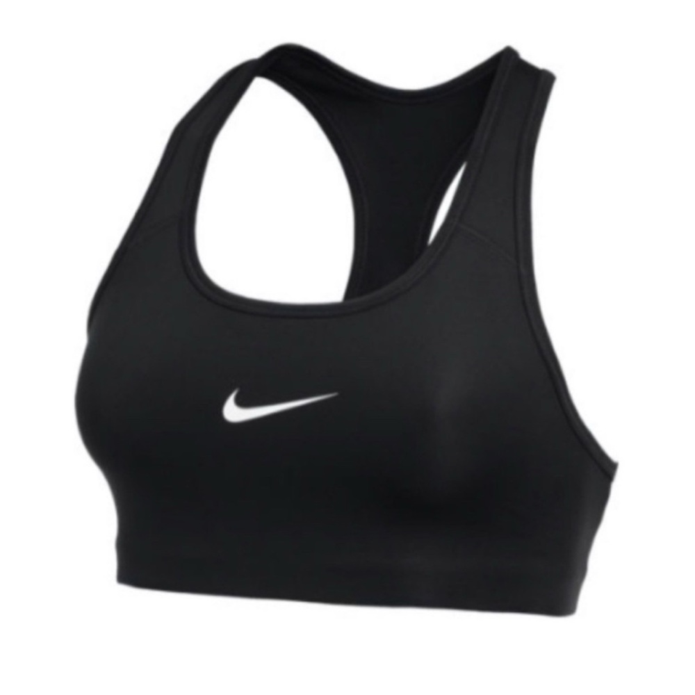 NWT Nike Black Medium Support Non Padded Swoosh 2.0 Sports Bra Size Small